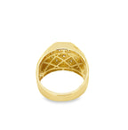 0.75Ctw 10K Yellow Gold Mens Diamond Ring Size 10 4.2Dwt