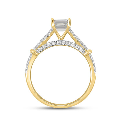 2.0Ctw 14K Yellow Gold Emerald Cut Lab Grown Diamond Solitaire Engagement Ring Size 7 2.3Dwt