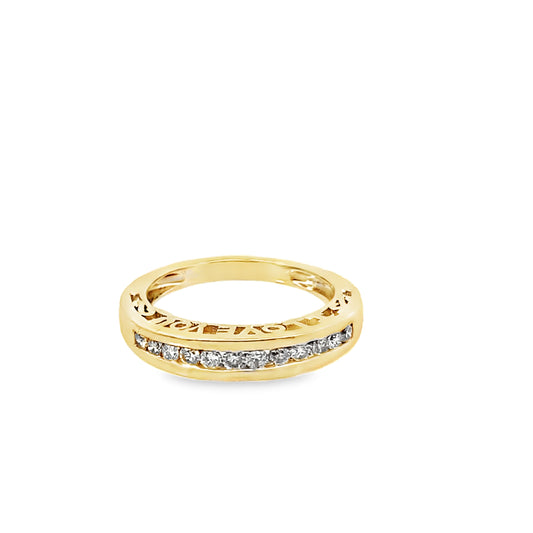 14K Yellow Gold Diamond Wedding Band Size 4.5 1.9Dwt