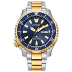 Citizen Promaster Dive Automatic Mens Watch (Ny0154-51L) Blue Dial Two Tone