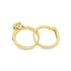 1.0Ctw 14K Yellow Gold Diamond Ladies Bridal Set Size 7  4.1Dwt