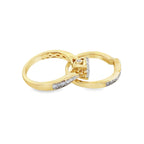 1.0Ctw 14K Yellow Gold Diamond Ladies Bridal Set Size 7  4.1Dwt