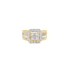 14K Yellow Gold Diamond Bridal Set Size 6 4.8Dwt