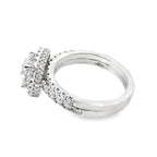 2.03Ct 14K White Gold Lab Grown Diamond Wedding Set Ring Size 7 4.6Dwt