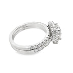 2.03Ct 14K White Gold Lab Grown Diamond Wedding Set Ring Size 7 4.6Dwt
