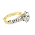 3.00Ct 14K Yellow Gold Lab Grown Diamond Wedding Set Ring Size 7 3.7Dwt