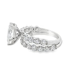 4.00Ct 14K White Gold Lab Grown Diamond Wedding Set Ring Size 7  3.7Dwt