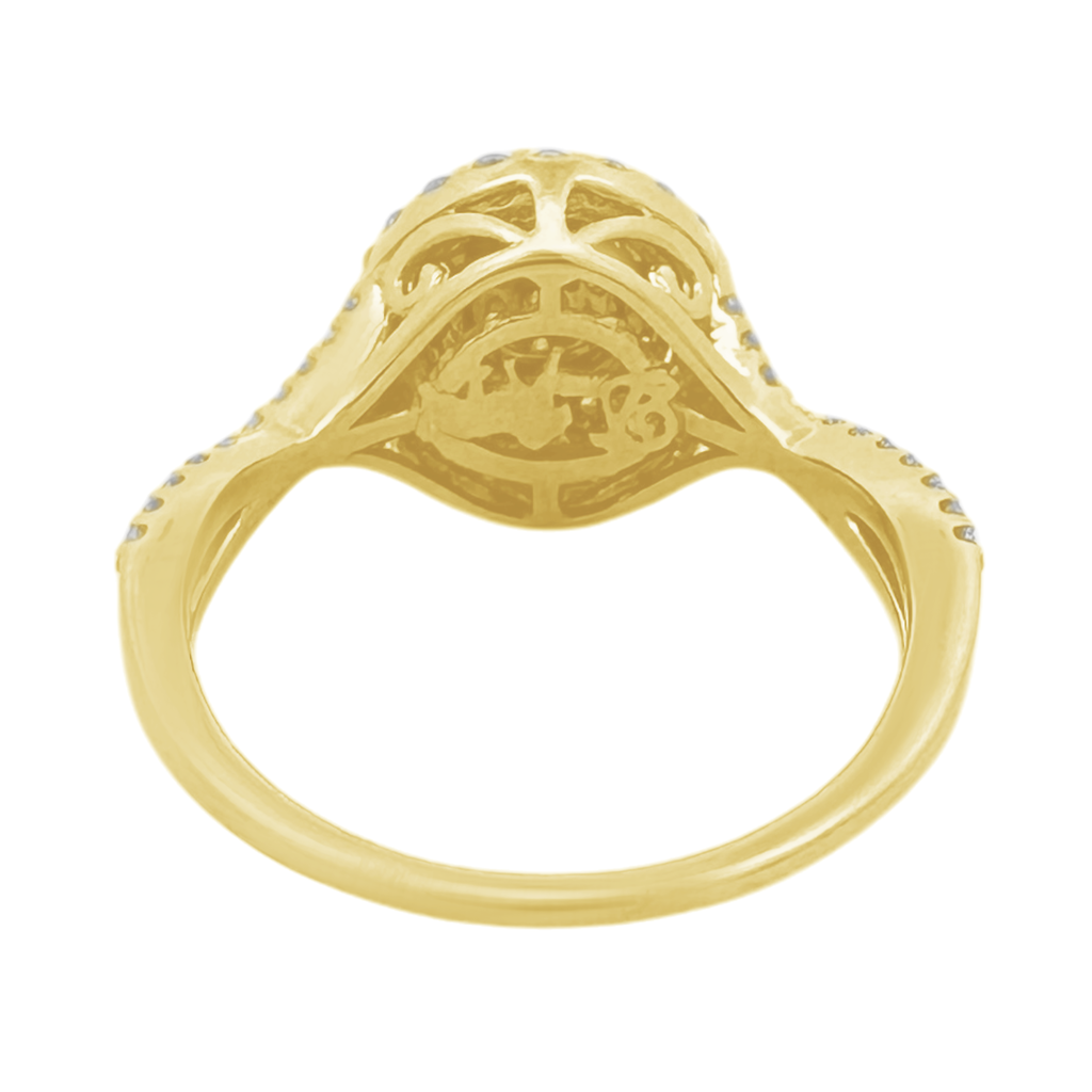 0.50Ctw 10K Yellow Gold Diamond Engagement Ring Size 7 1.9Dwt