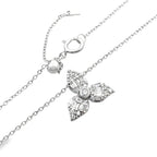 0.25Ct Rd/Bgt 18K White Gold Diamond Pendant Necklace E 18In 1.6Dwt