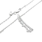 0.50Ct 18K White Gold Lobster Clasp Cable Link Diamond Pendant/Necklace 18In 3.1Dwt