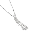 0.50Ct 18K White Gold Lobster Clasp Cable Link Diamond Pendant/Necklace 18In 3.1Dwt