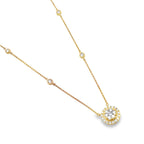 0.33Ct 18K Yellow Gold Cable Link Rd Diamond Ladies Pendant/Necklace 18In 2.2Dwt