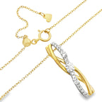 0.33Ct 18K Yellow Gold Cable Link Diamond Pendant/Necklace 16In 2.6Dwt