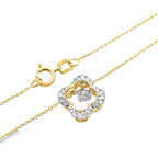 0.25Ct Rd 10K Yellow Gold Diamond Pendant Necklace 18In 1.2Dwt