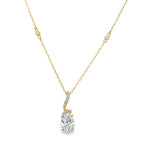 14K Yellow Gold Lab Grown Diamond Necklace 18In 1.0Dwt