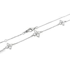 2Ct 14K White Gold Lab Grown Petal Diamond Necklace 18In 3.1 Dwt