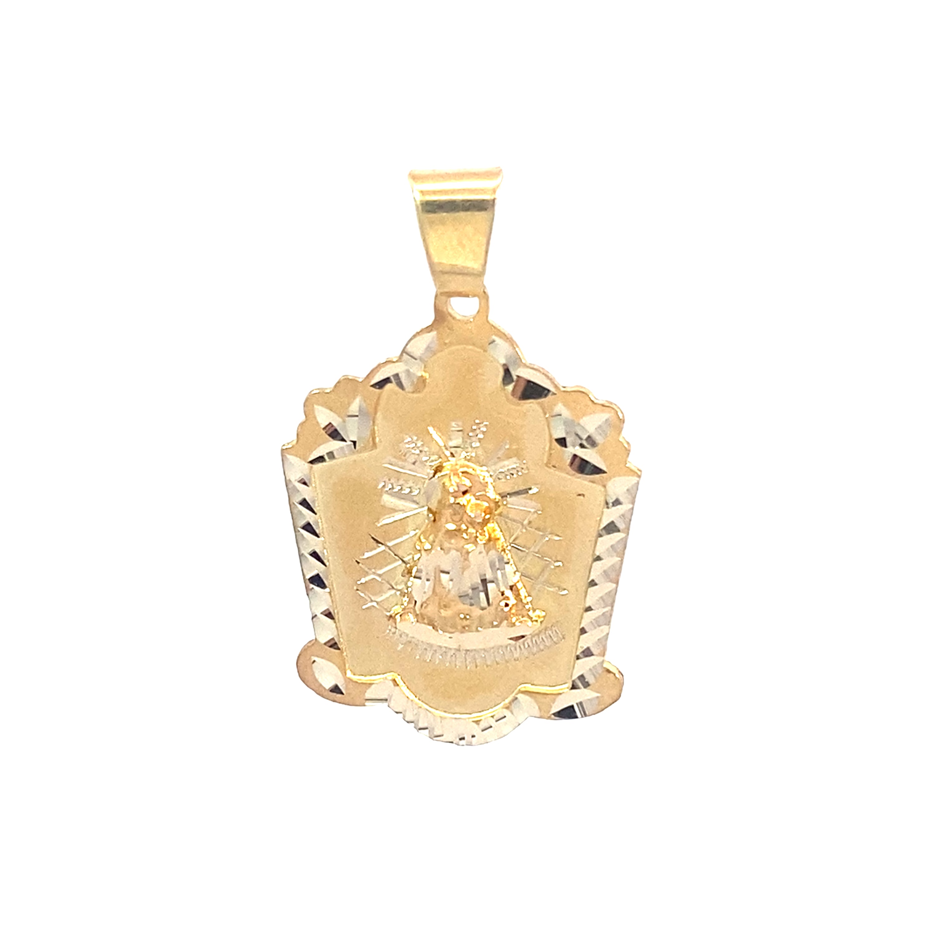 14K Yellow Gold Caridad Del Cobre Pendant