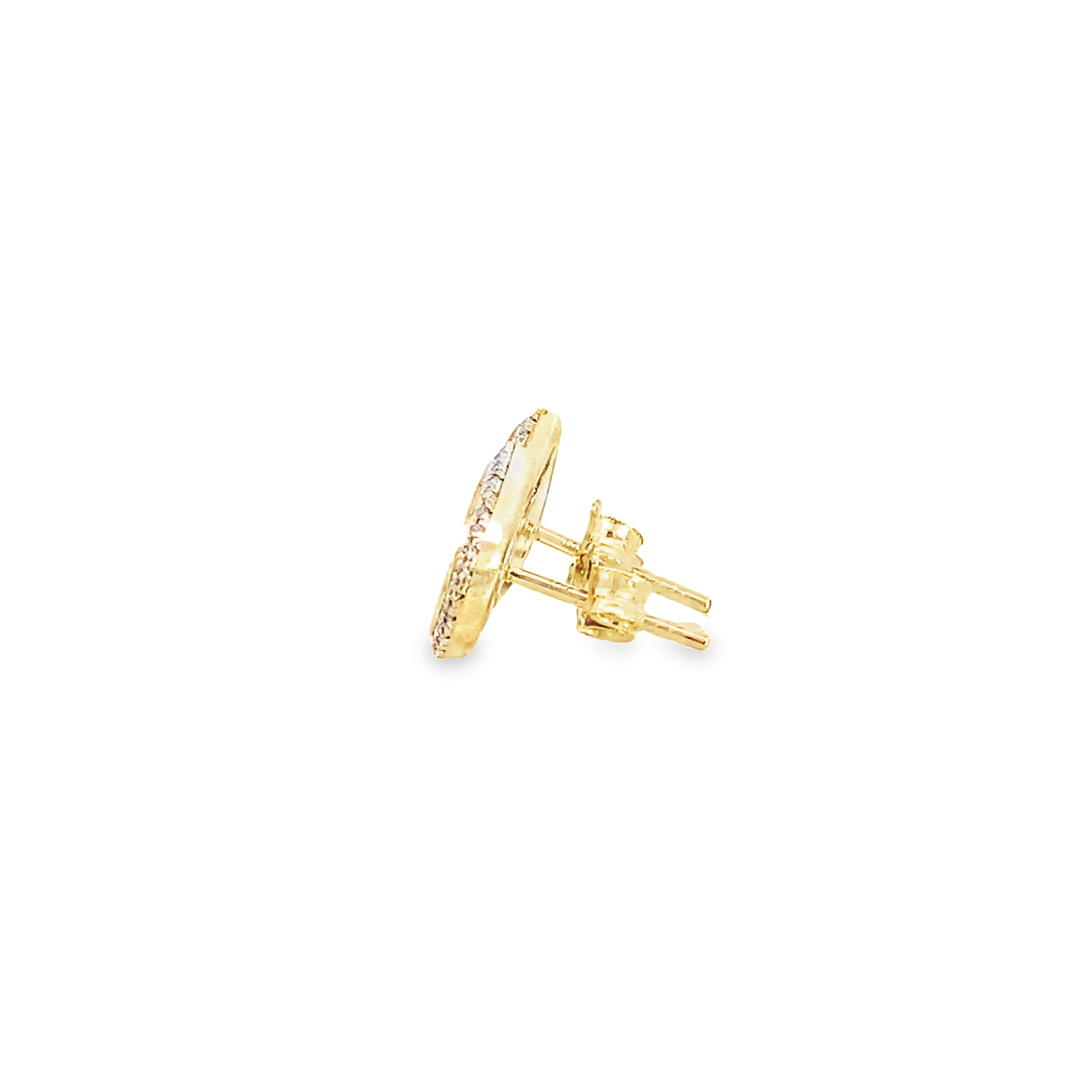 0.20Ctw 10K Yellow Gold Pear Cut Diamond Stud Earrings