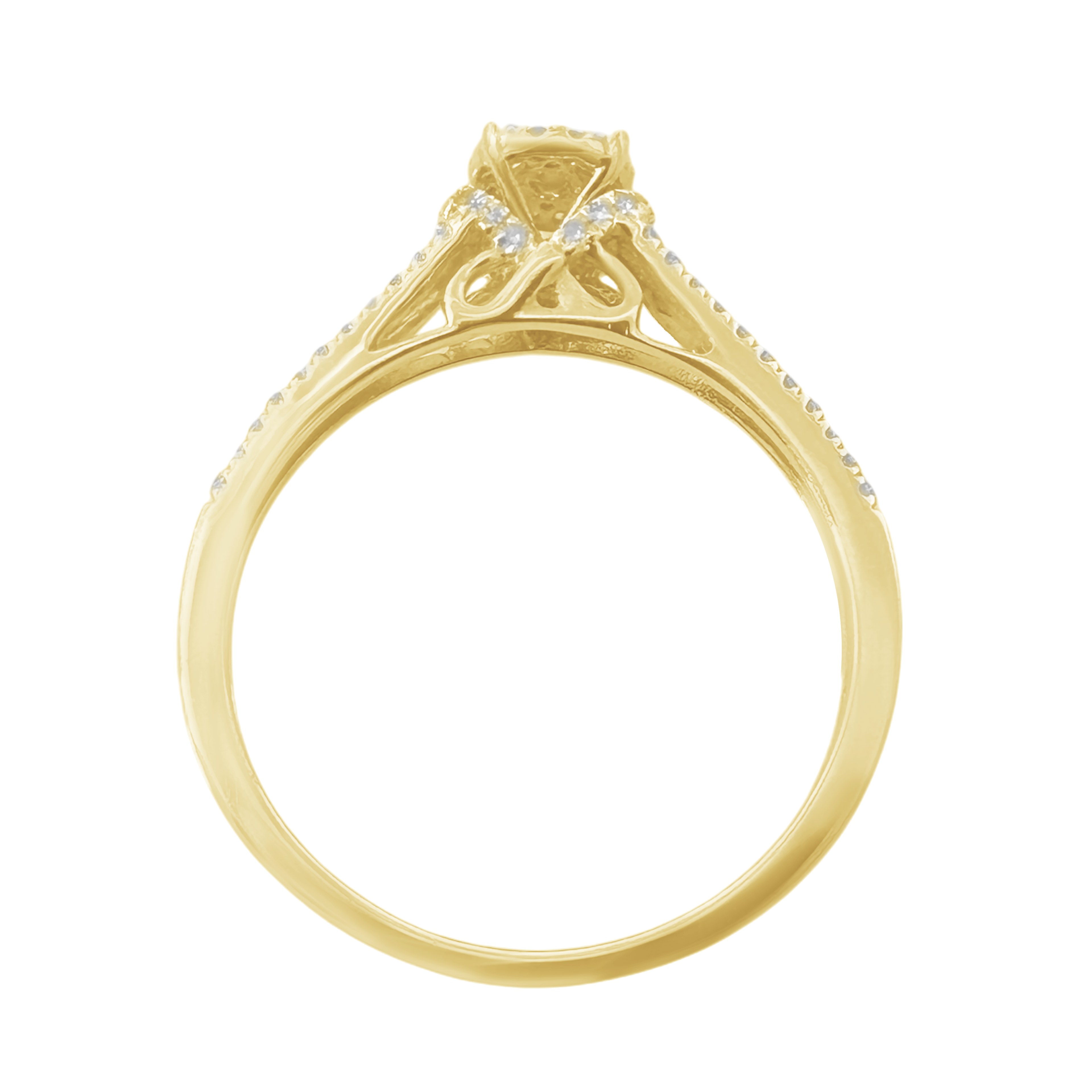 0.27Ct 14K Yellow Gold Diamond Engagement Rings Size 7 1.3Dwt