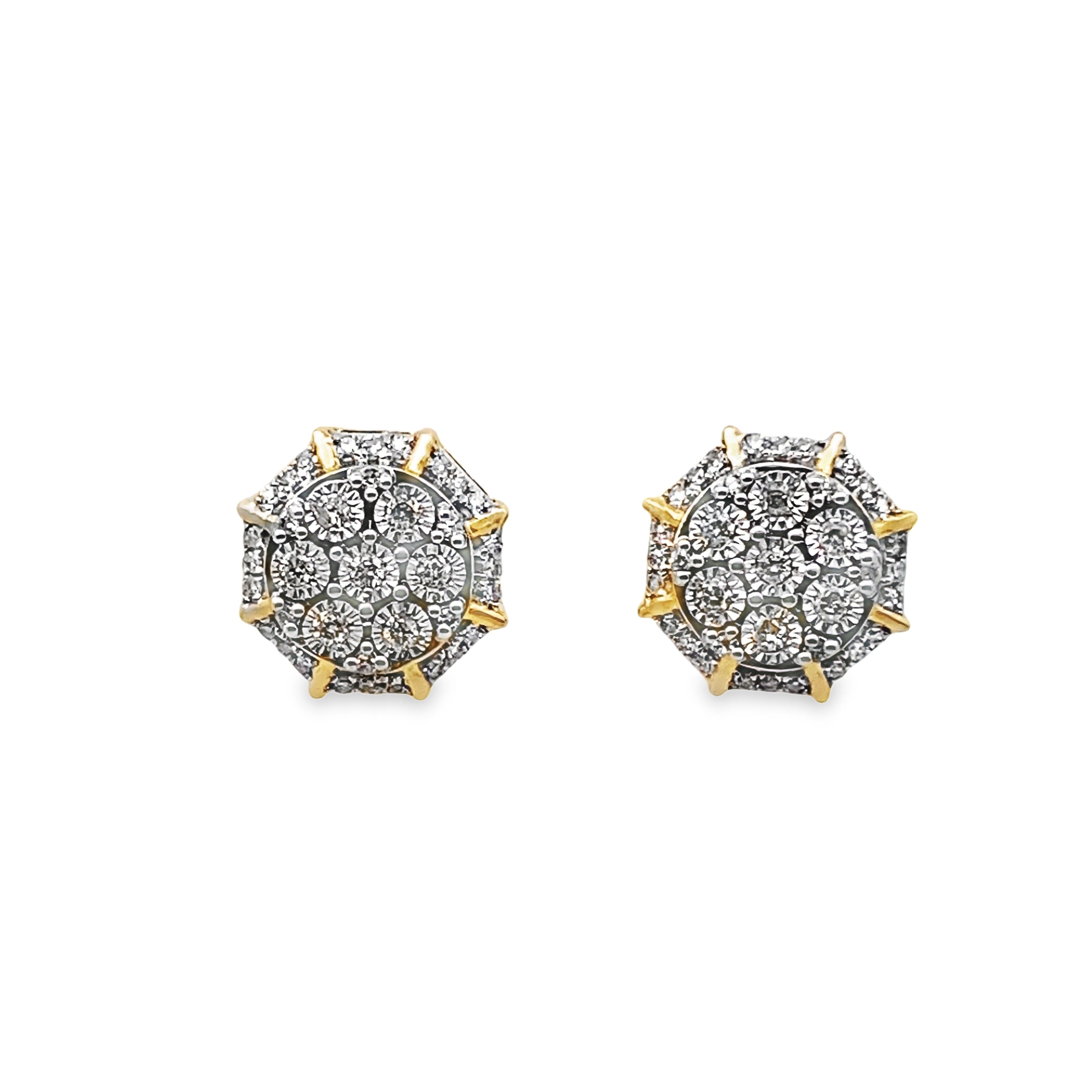 0.25Ctw 10K Yellow Gold Diamond Stud Earrings