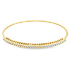 0.50 Ctw 14K Yellow Gold Diamond Bangle Bracelet 3.9Dwt