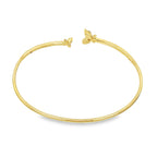 1.0Ct Rd/Mq 14K Yellow Gold Diamond Open Bangle 3.5Dwt