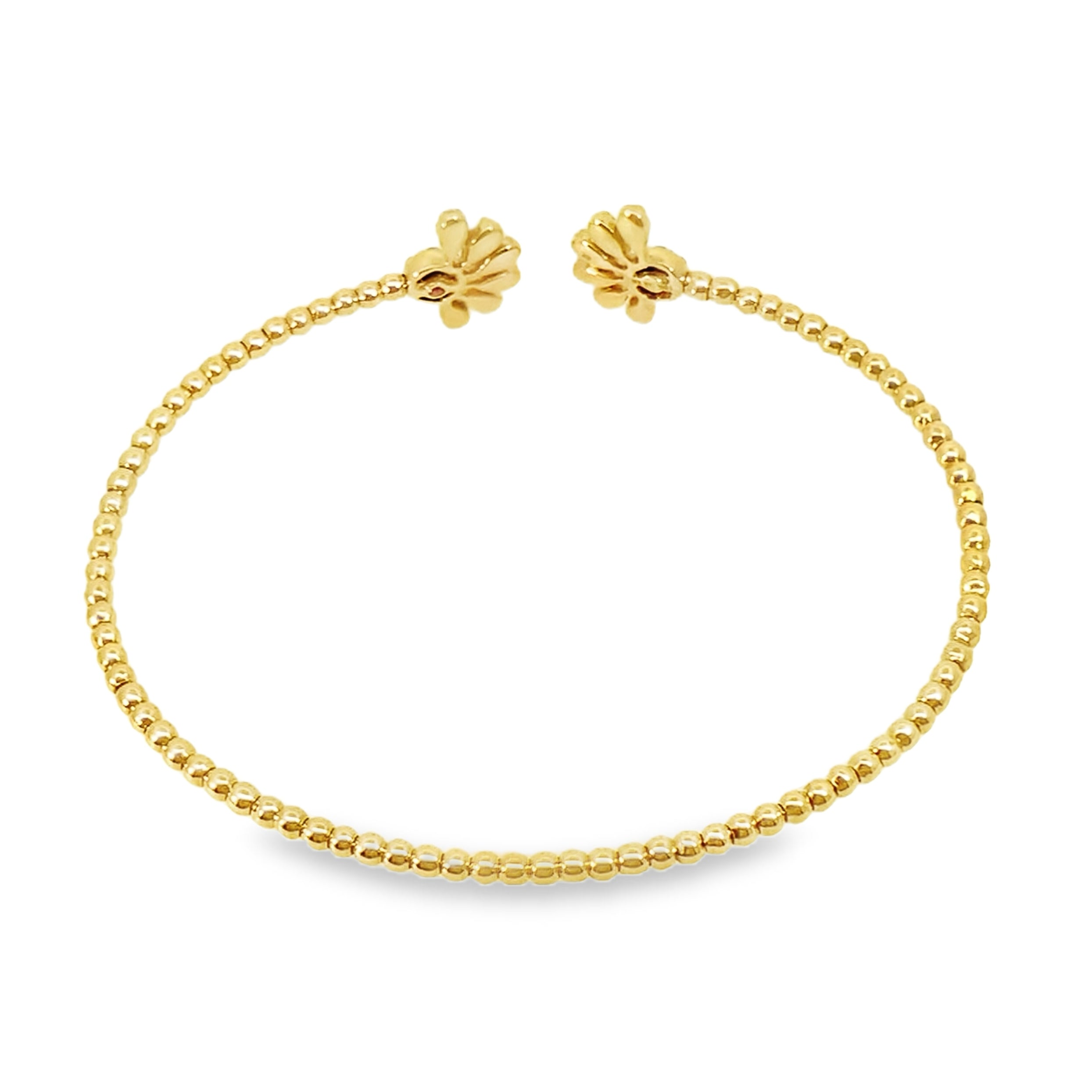 0.50Ct 18K Yellow Gold Diamond Open Bangle 3.3Dwt