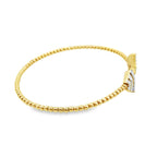 0.25Ct 18K Yellow Gold Rd Diamond Ladies Bangle 3.9Dwt