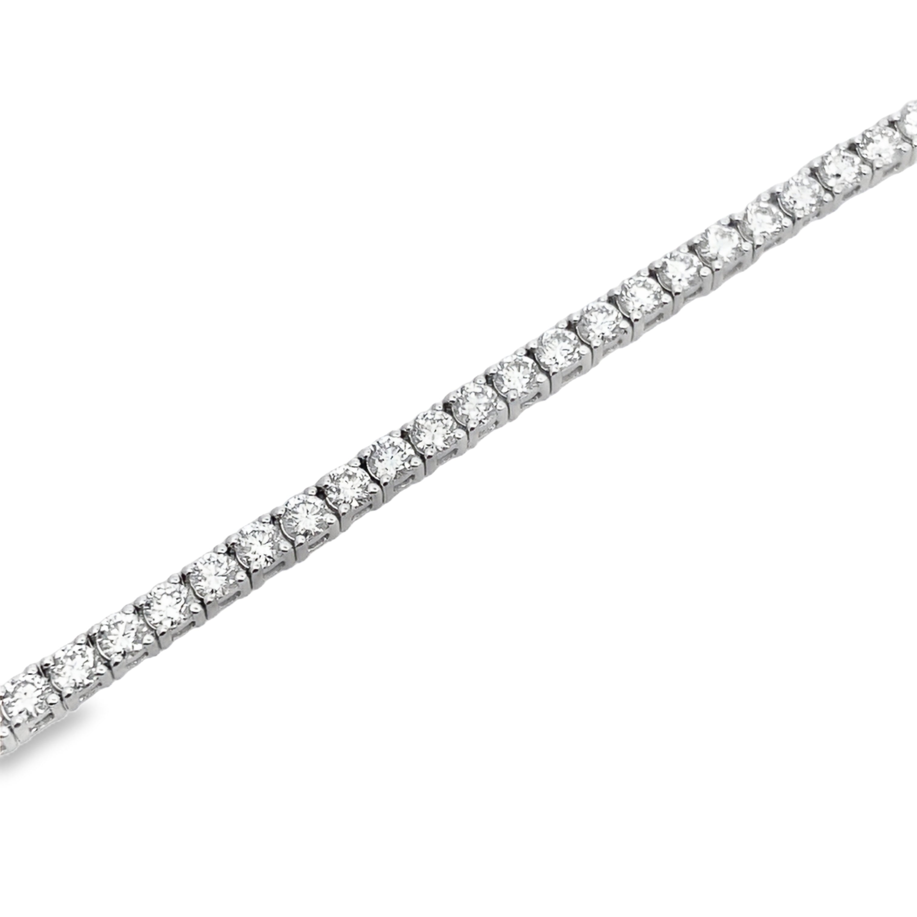3.00Ct 14K White Gold Lab Grown Diamond Tennis Bracelet 7.0In 4.5Dwt
