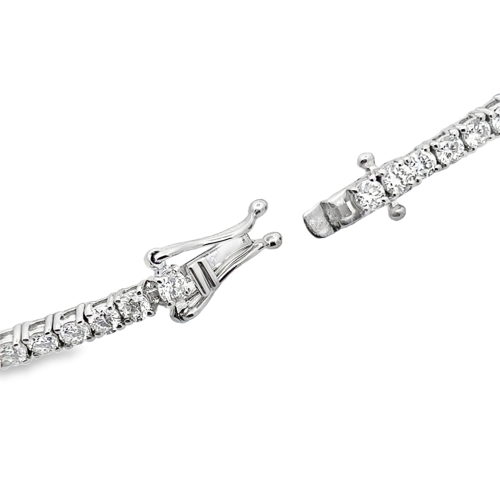 3.00Ct 14K White Gold Lab Grown Diamond Tennis Bracelet 7.0In 4.5Dwt
