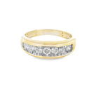 0.75Ctw 10K Two Tone  Men's Diamond Wedding Band Size10 2.6Dwt