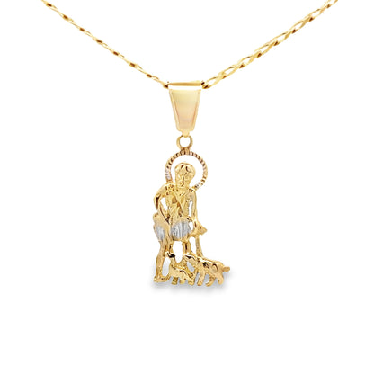 10K Yellow Gold San Lazaro Silhouette Pendant 1.6Dwt