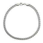 14K White Gold Cz Tennis Bracelet 7.5In 3.4Dwt