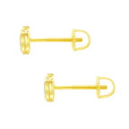 0.05Ctw 10K Yellow Gold Diamond Square Stud Earrings