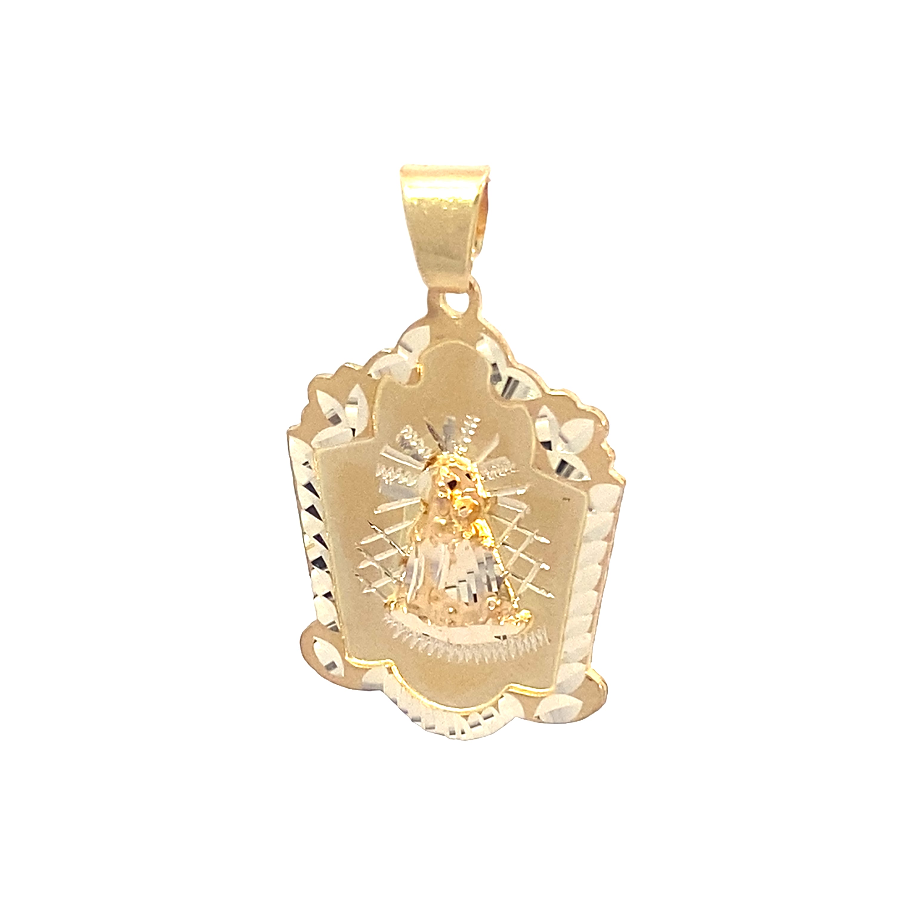 14K Yellow Gold Caridad Del Cobre Pendant