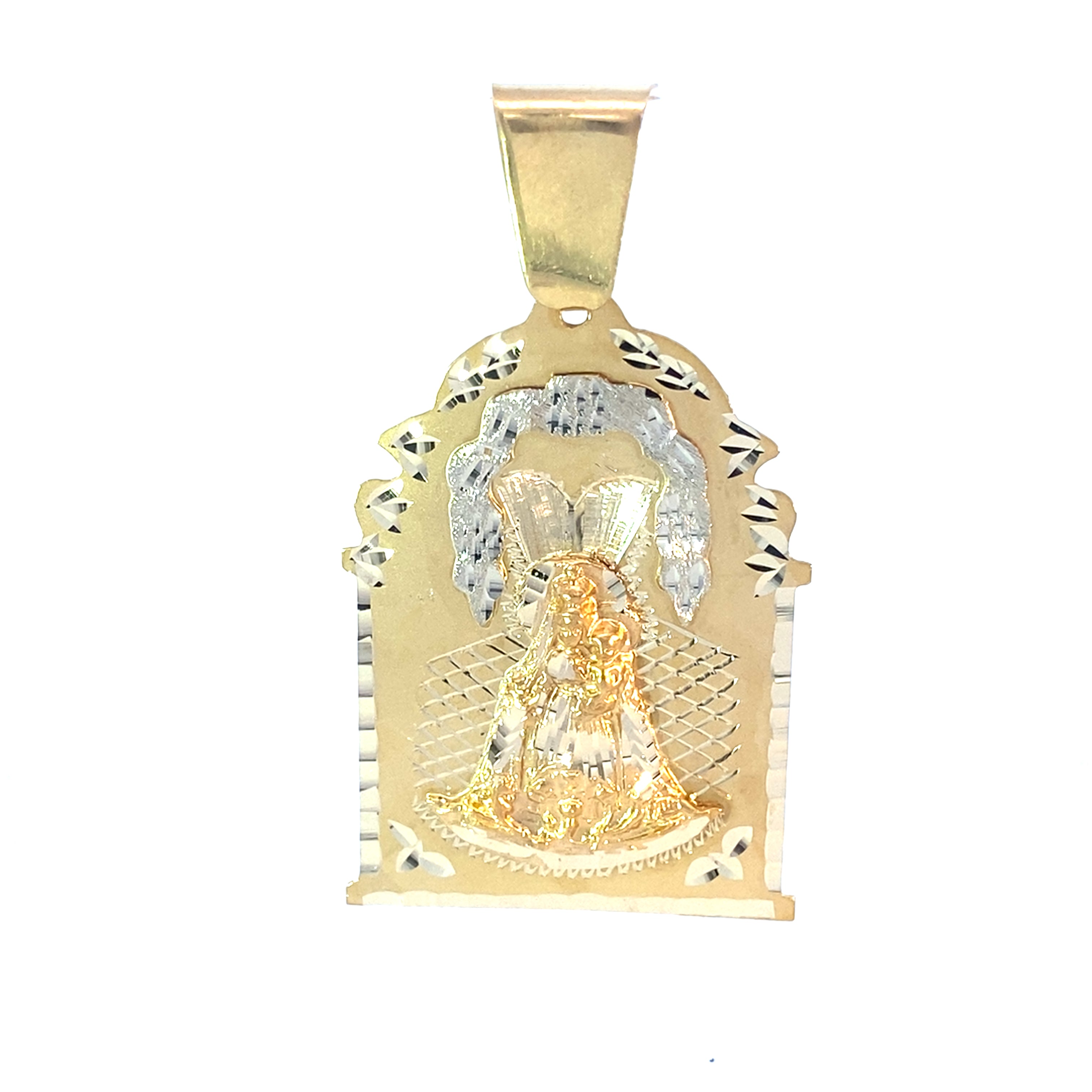 14K Yellow Gold Caridad Del Cobre Pendant