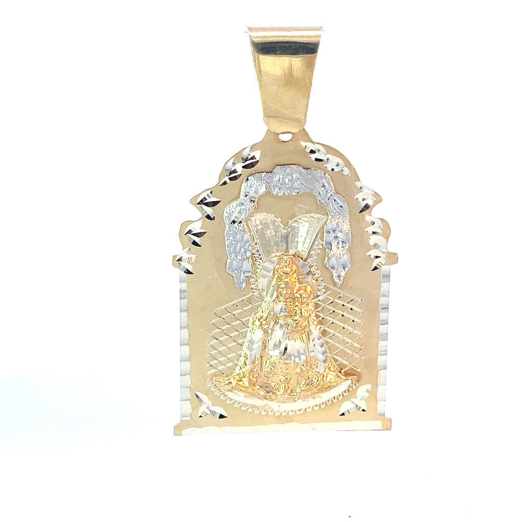 14K Yellow Gold Caridad Del Cobre Pendant