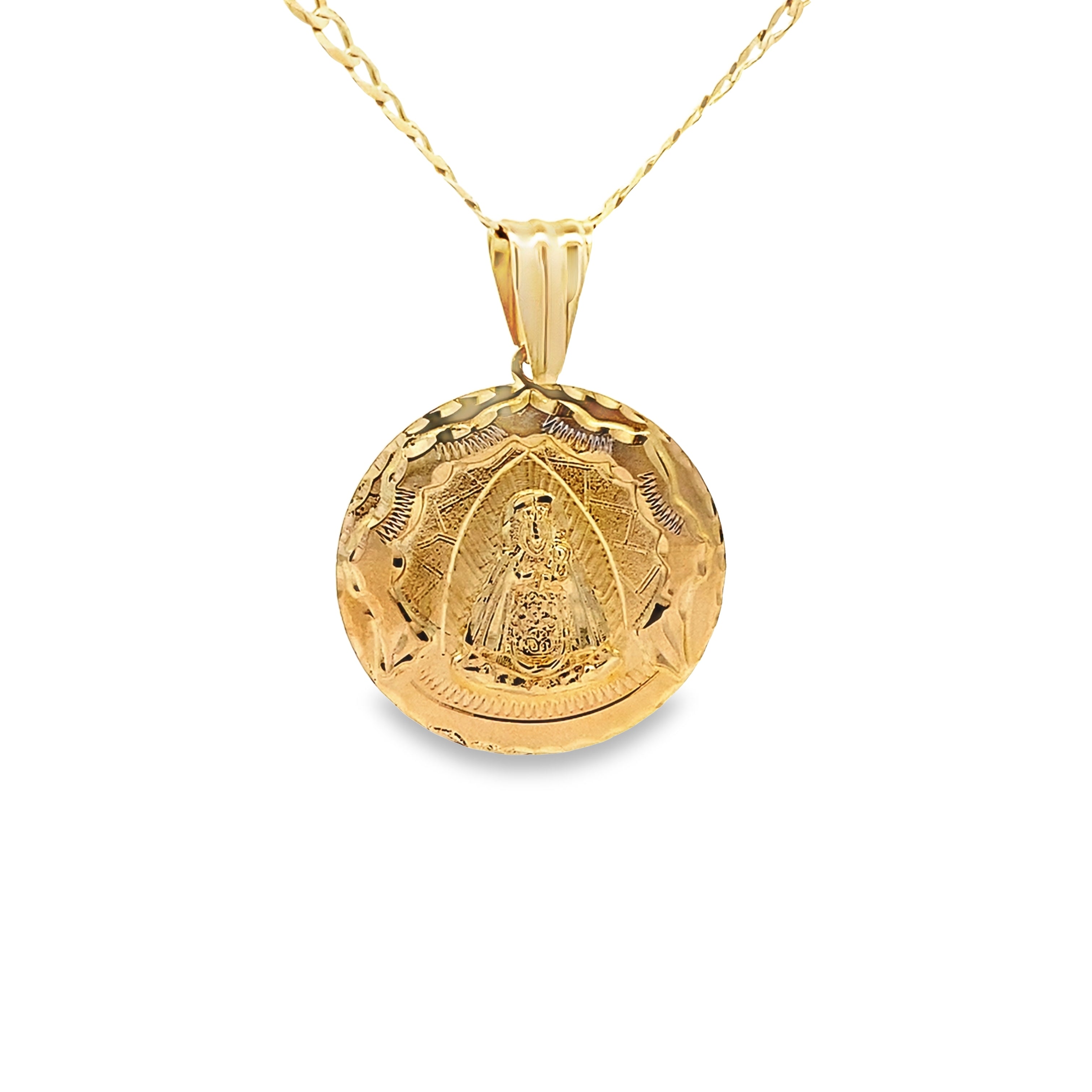 10K Yellow Gold Caridad Del Cobre Pendant 5.3Dwt