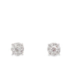 1/2Ctw 14K Yellow Gold Diamond Cluster Stud Earrings