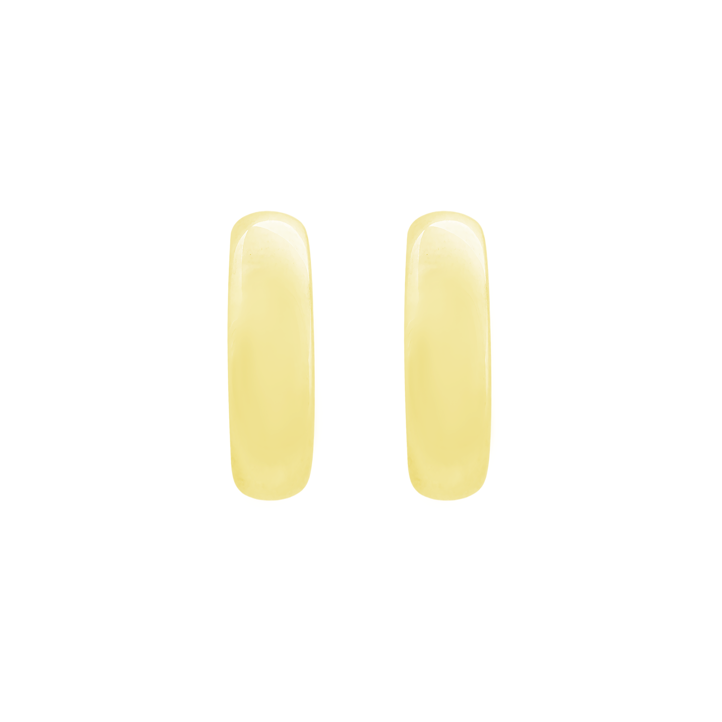 10K Yellow Gold Plain Hoop Earrings 2.3Dwt