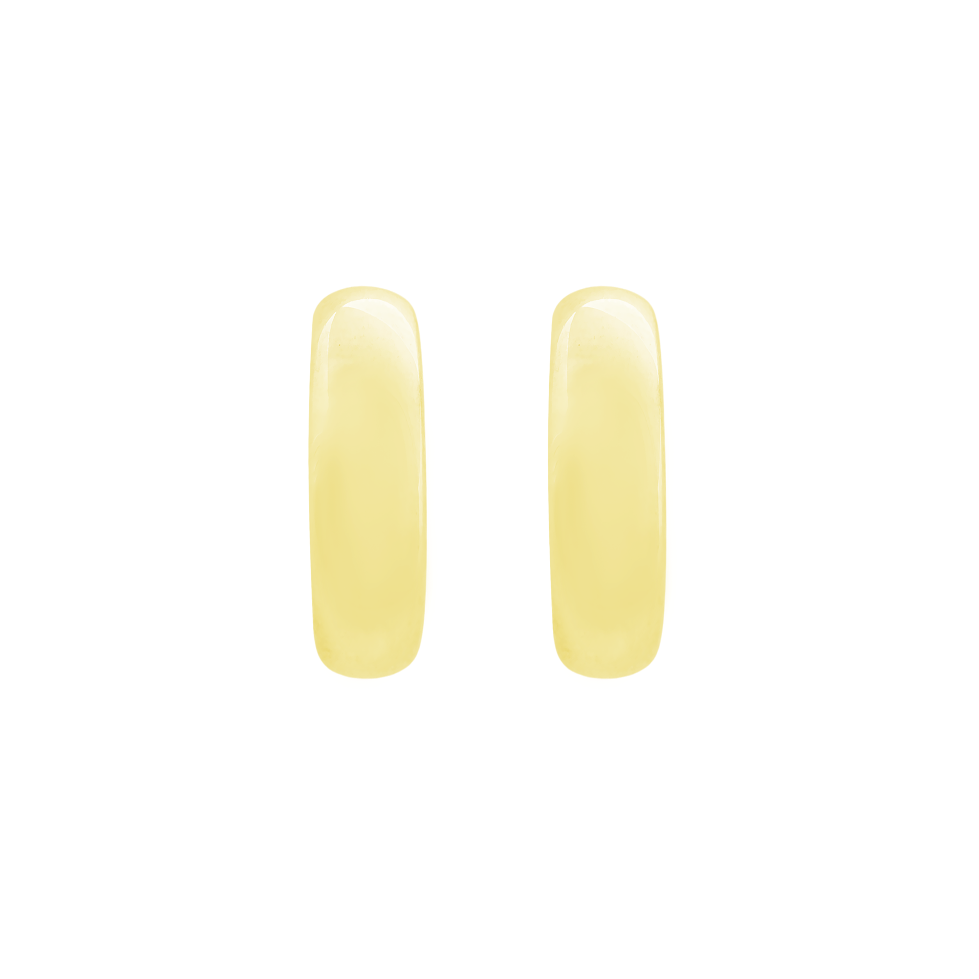 10K Yellow Gold Plain Hoop Earrings 2.3Dwt