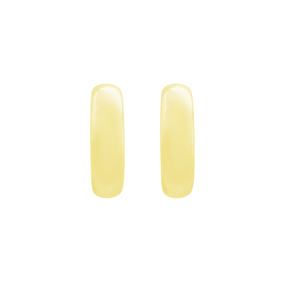 10K Yellow Gold Plain Hoop Earrings 2.3Dwt