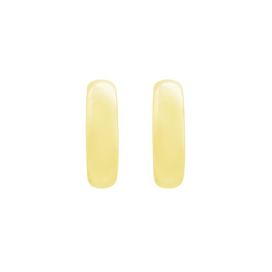 10K Yellow Gold Plain Hoop Earrings 2.3Dwt