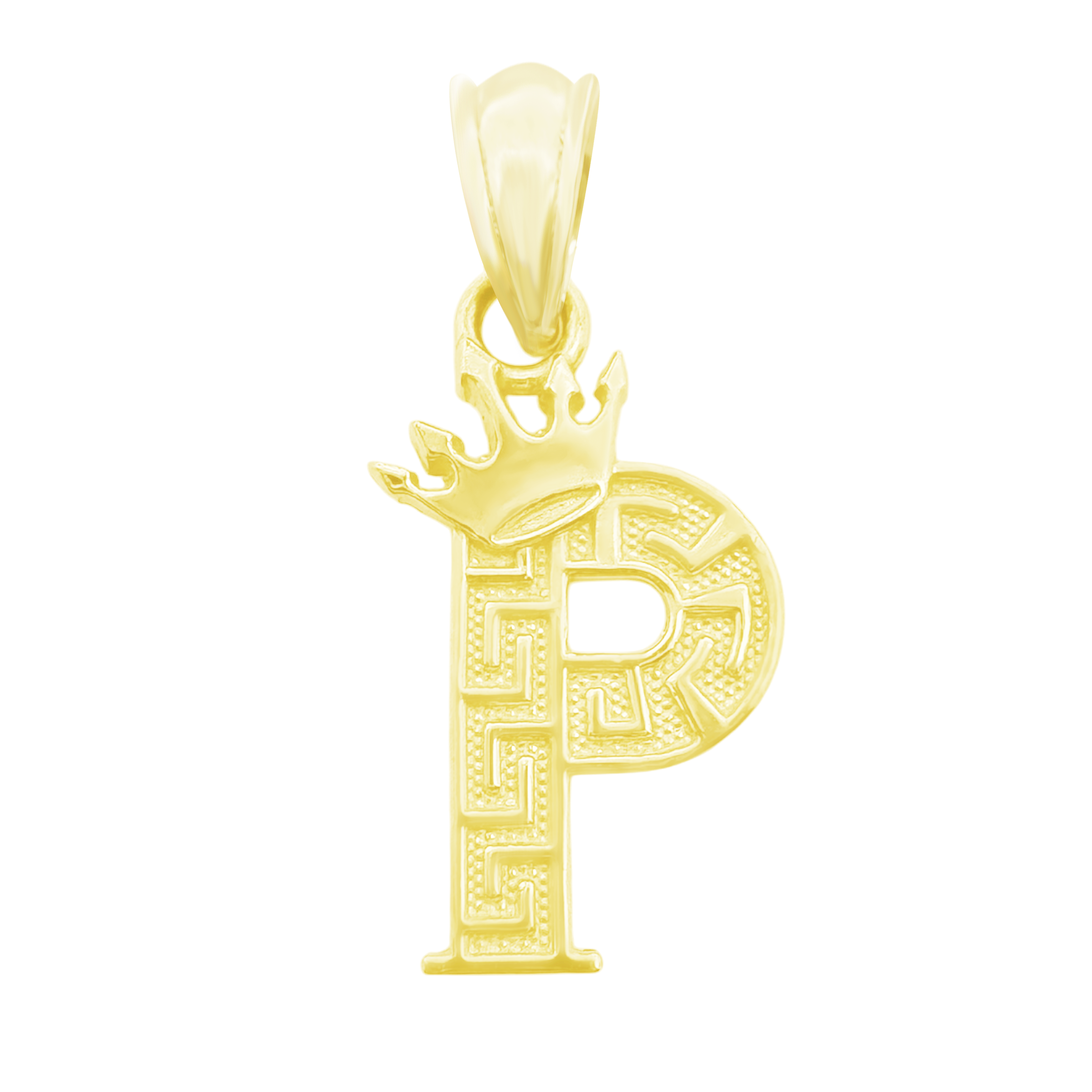 10K Yellow Gold Letter "P" Pendant 0.4Dwt