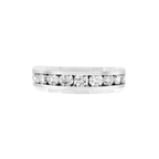 14K White Gold Diamond Wedding Band Mens Ring Size 12 4.4Dwt
