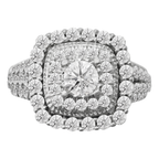 10K White Gold Diamond Engagement Ring Size 8.75 2.8Dwt