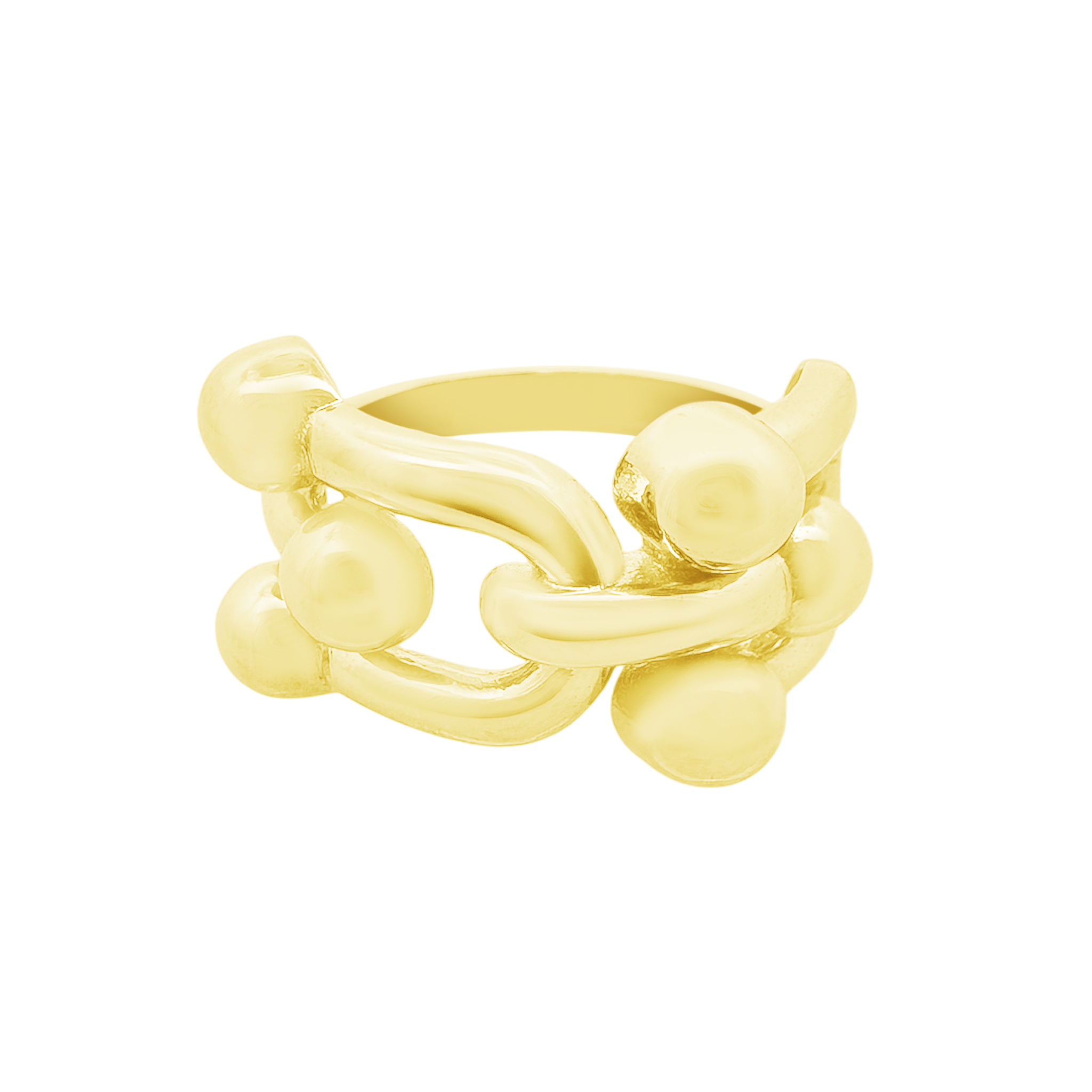 10K Yellow Gold Stirrup Style Ring Size 6.5 2.3Dwt