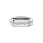 14K White Gold Moiss Wedding Band Mens Ring Size 9.5 6.2Dwt