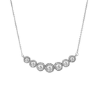 14K White Gold Diamond Necklace 16In 3.0Dwt