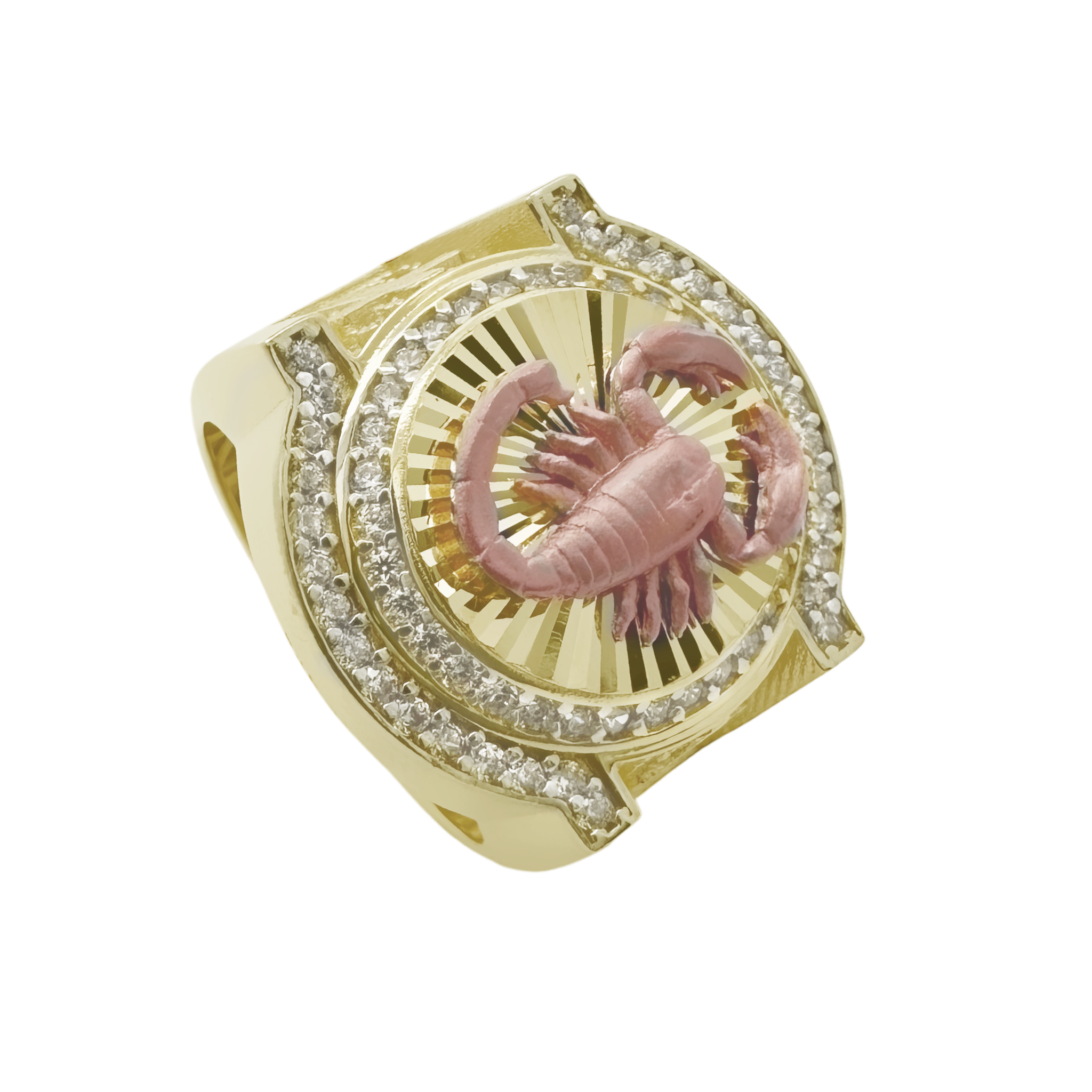 10K Tri Color Mens Scorpion Ring Size 10.5 5.6Dwt